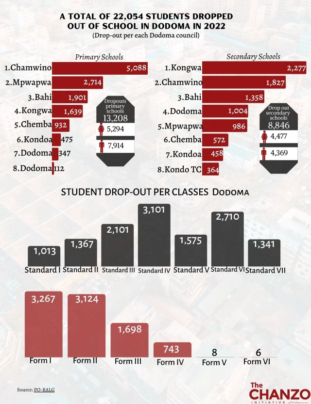 School dropouts in Dodoma region